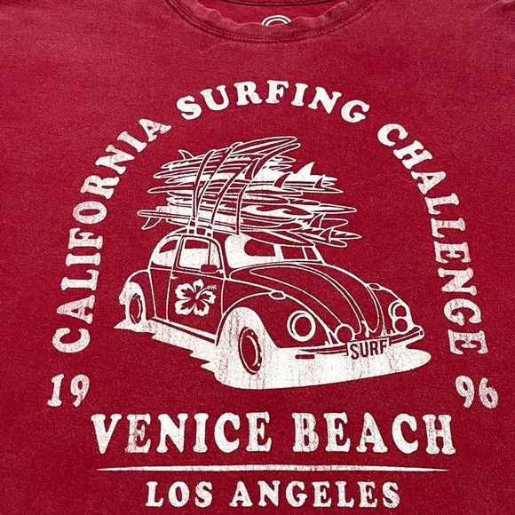 VENICE BEACH California Surfing Challenge 1996 Cropped T-Shirt Unisex RARE - Picture 3 of 6